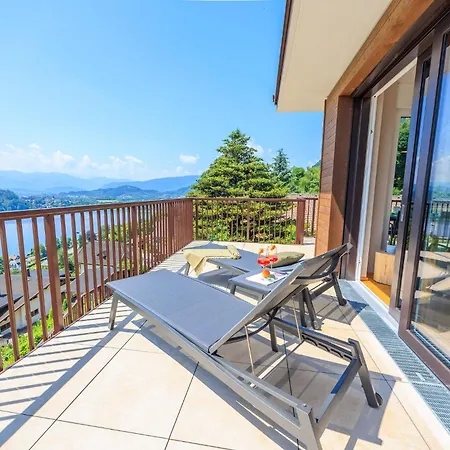 Апартаменты Adlerblick Penthouse Mit Panoramaseeblick Ossiacher *