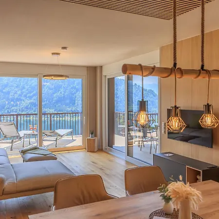 Апартаменты Adlerblick Penthouse Mit Panoramaseeblick Ossiacher *